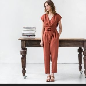 notPerfectLinen | Wrap linen jumpsuit